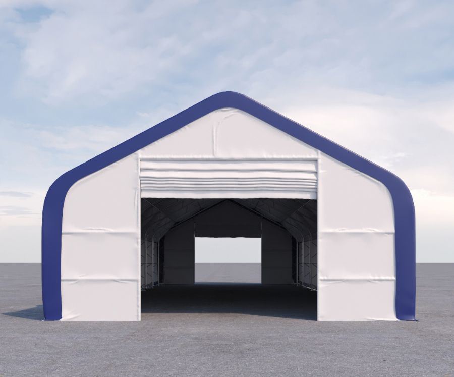 Dual Truss Storage Shelter (30′ x 80′ x 20′) - Containers Construction PTY LTD