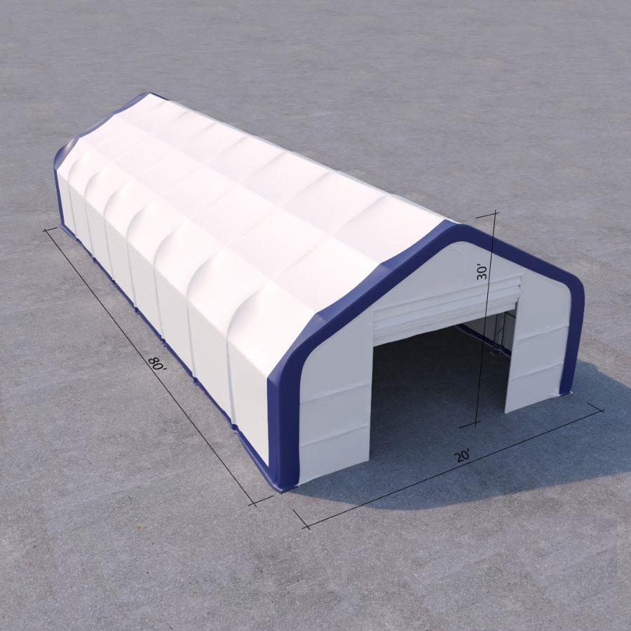 Dual Truss Storage Shelter (30′ x 80′ x 20′) - Containers Construction PTY LTD