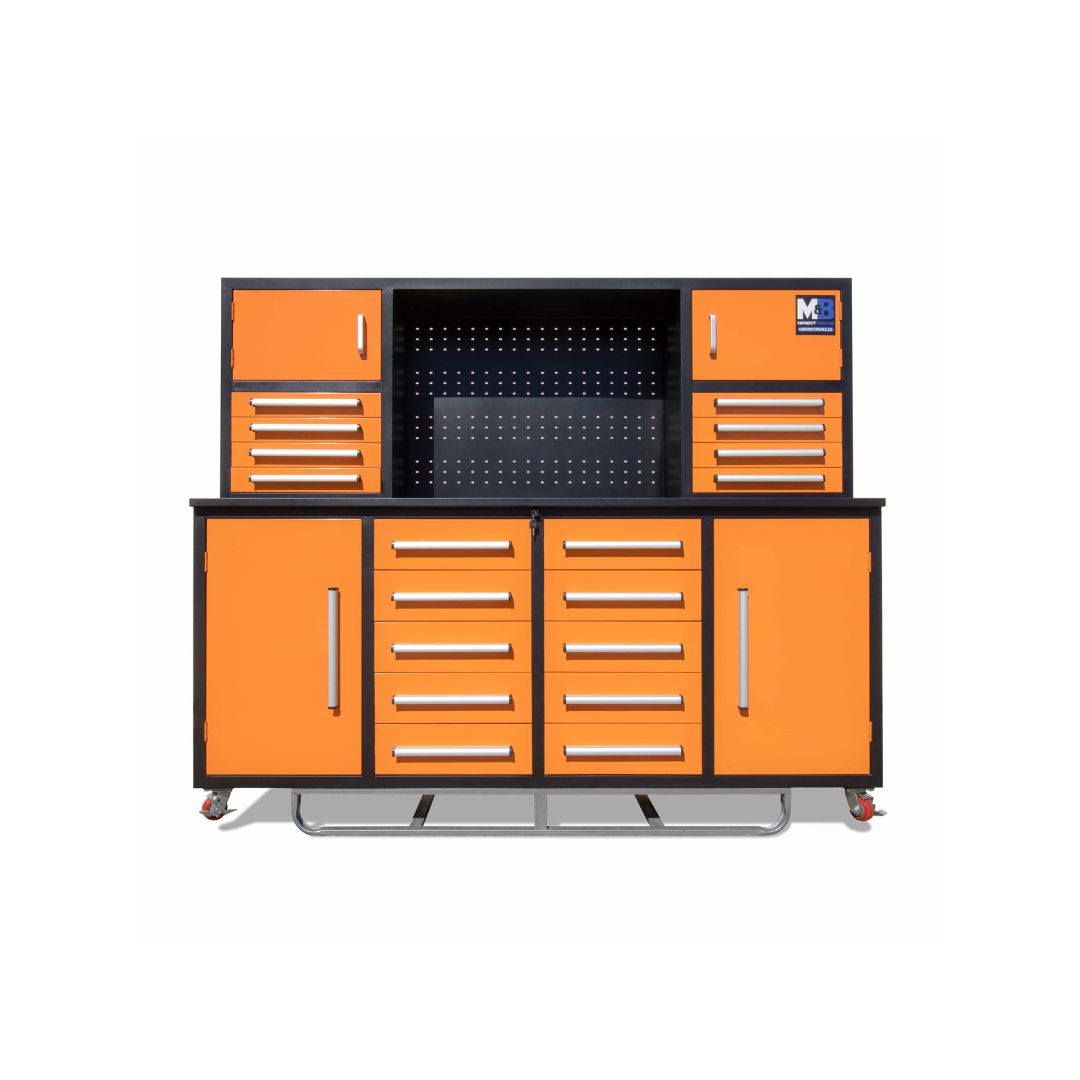 M&B | 7’ Workbench Cabinet with 18 Drawers - Containers Construction PTY LTD