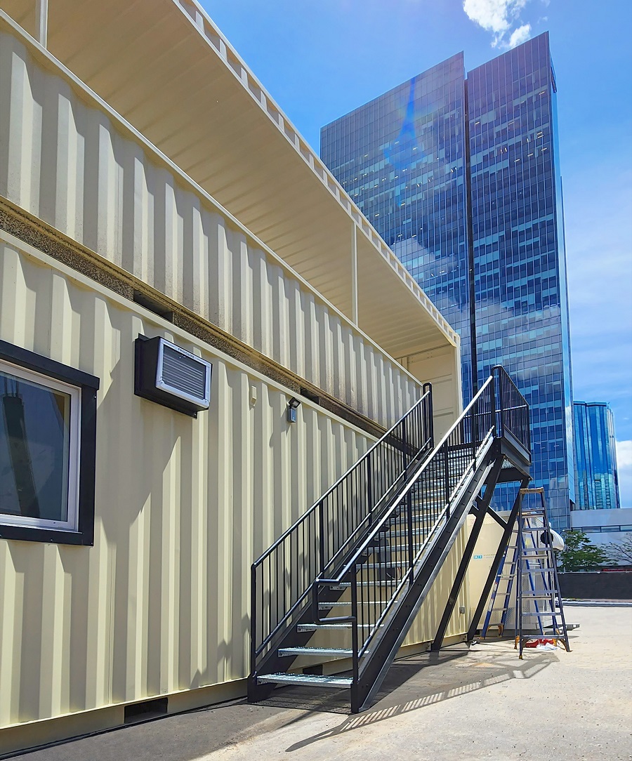 40’HC VIP Area with Patio for the Oilers - Containers Construction PTY LTD